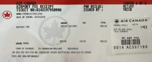 Fake Air Canada Airline Ticket | Editable Airplane Tickets PSD Templates