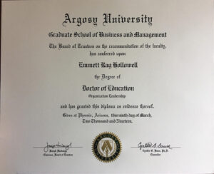 Authentic-Looking Fake certificate from Argosy University