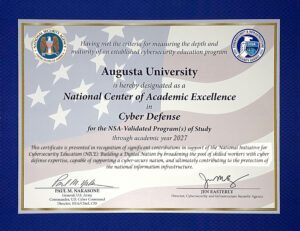 Authentic-Looking Fake certificate from Augusta University