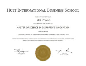Authentic-Looking Fake Master Of Science from Hult Business School