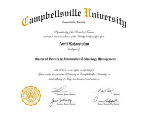 Authentic-Looking Fake certificate from Campbellsville University