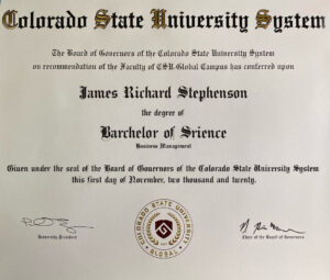 Authentic-Looking Fake certificate from Colorado State University