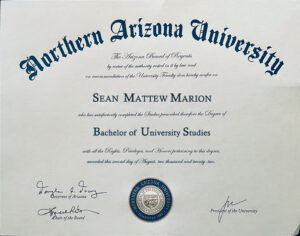 Authentic-Looking Fake certificate from Northern Arizona University