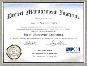 Authentic-Looking Fake certificate from Project Management Institute