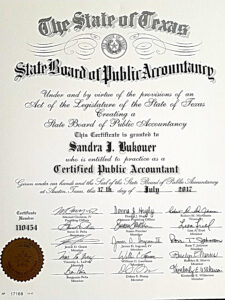 Authentic-Looking Fake certificate from Texas CPA University