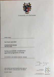 Authentic-Looking Fake certificate from University Of Chichester