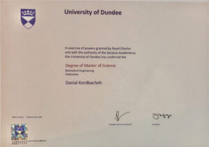 Authentic-Looking Fake certificate from University Of Dundee