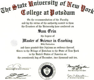 Authentic-Looking Fake certificate from University of New York SUNY