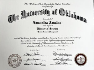 Authentic-Looking Fake certificate from University of Oklahoma