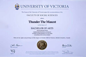 Authentic-Looking Fake certificate from University of Victoria (UVIC)