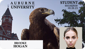Create Auburne Student ID Cards with Fillable PSD Templates
