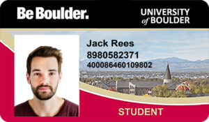 Create Boulder university Student ID Cards with Fillable PSD Templates