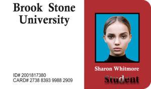 Create Brook Stone University Student ID Cards with Fillable PSD Templates