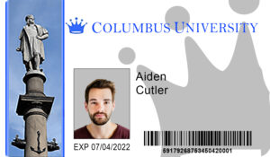 Create Columbus University Student ID Cards with Fillable PSD Templates