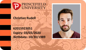 Create PRINCEFILD University Student ID Cards with Fillable PSD Templates