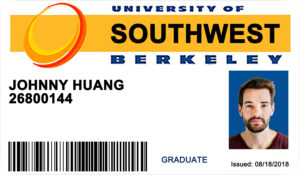 Create University of Sout west Berkeley Student ID Cards with Fillable PSD Templates