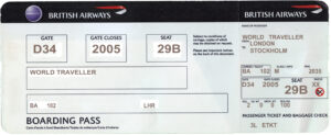 Fake British Airways Airline Ticket | Editable Airplane Tickets PSD Templates