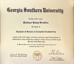 Fake Graduation Certificate from GSU University Template