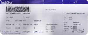 Fake IndiGo airline Airline Ticket | Editable Airplane Tickets PSD Templates