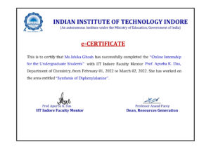 Stand Out with a Customizable INDIAN INSTITUTE OF TECHNOLOGY INDORE Internship Certificate PSD Template