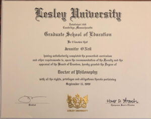 Authentic-Looking Fake certificate from Lesley University