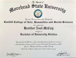 Authentic-Looking Fake certificate from Morehead State University