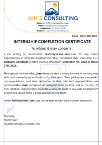 Stand Out with a Customizable NIK’S CONSULTING Internship Certificate PSD Template