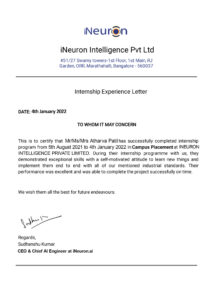 Purchase Realistic Fake ineuron company Experience Certificate Templates | Easily Editable