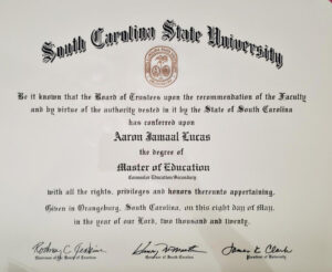Authentic-Looking Fake certificate from SC State University