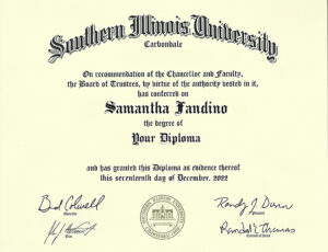 Authentic-Looking Fake certificate from Southern Illinois University