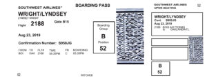 Fake Southwest Airlines Airline Ticket | Editable Airplane Tickets PSD Templates