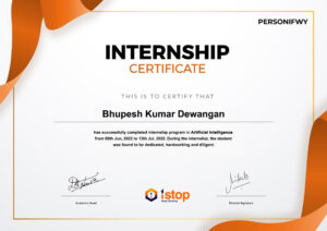 Stand Out with a Customizable 1 stop keep growing Internship Certificate PSD Template