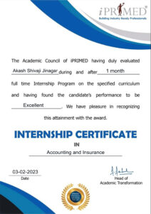 Stand Out with a Customizable iPRIMED Internship Certificate PSD Template