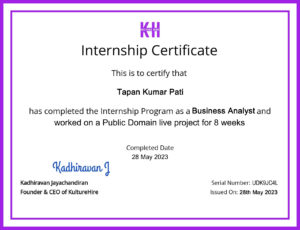 Stand Out with a Customizable kulture heir Internship Certificate PSD Template