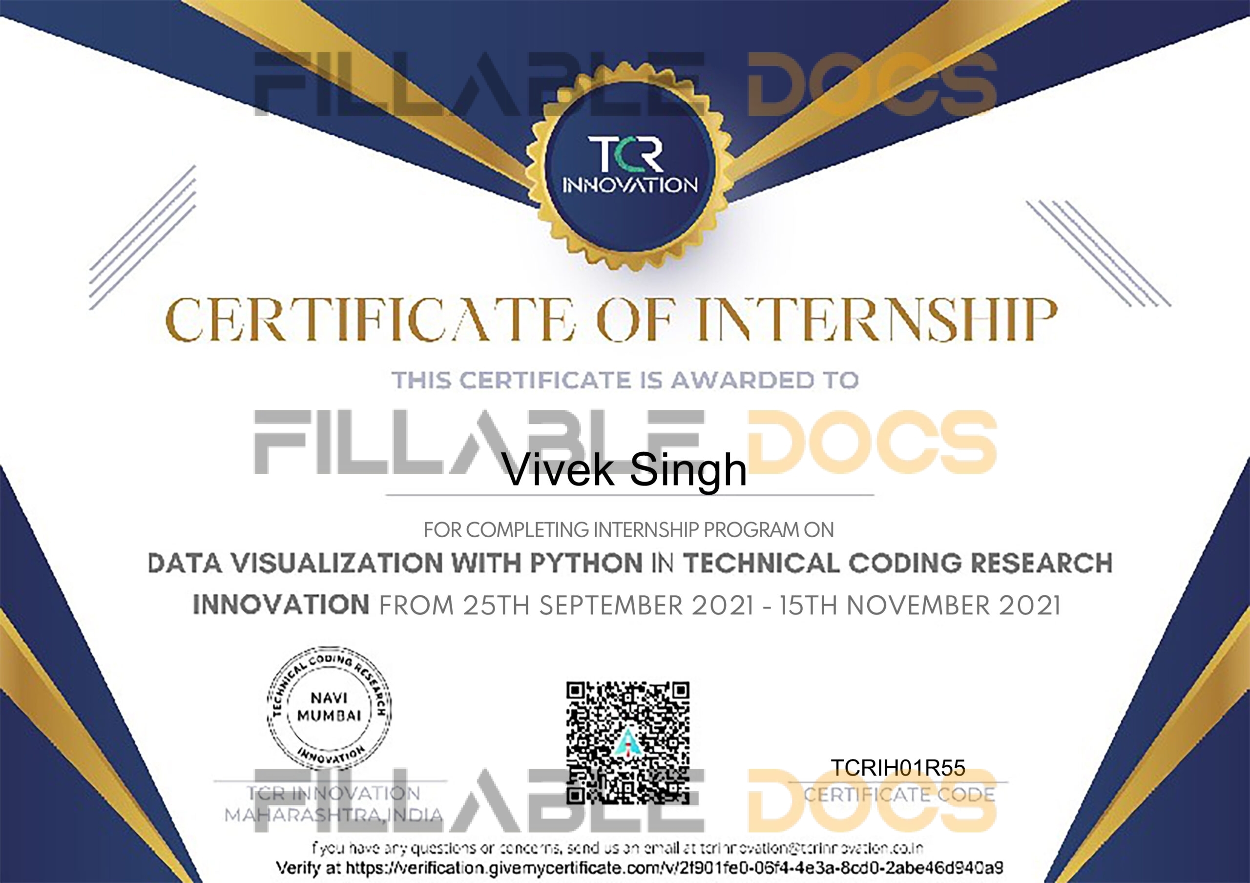 Stand Out with a Customizable tcr innovation Internship Certificate PSD Template