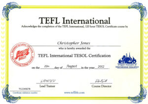 Teflife TEFL Certificate PSD Template