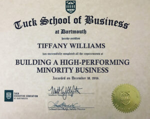 Authentic-Looking Fake certificate from Tuck School Of Business