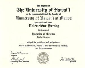 Authentic-Looking Fake certificate from Hawaii at Manoa University