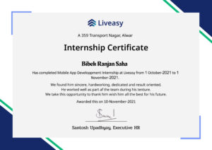 Stand Out with a Customizable Liveasy Internship Certificate PSD Template