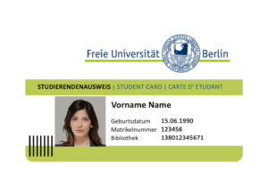 Create Free University of Berlin Student ID Cards with Fillable PSD Templates