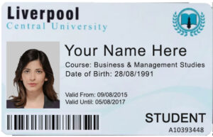 Create Liverpool central university Student ID Cards with Fillable PSD Templates