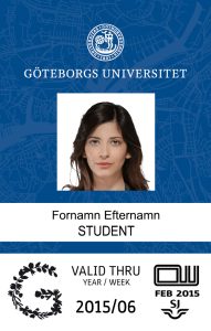 Create University of Gothenburg Student ID Cards with Fillable PSD Templates