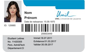 Create University of Lausanne Student ID Cards with Fillable PSD Templates