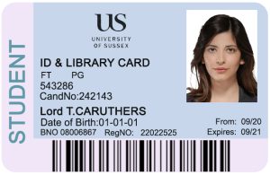 Create University of Sussex Student ID Cards with Fillable PSD Templates