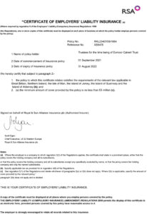 Customizable Fake Proof of RSA employer liability Insurance version1