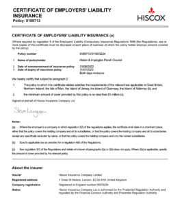 Customizable Fake Proof of hiscox employer liability Insurance