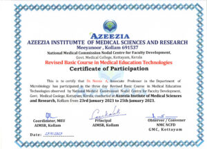 Fake Azeezia institute of medical science and research Certificate PSD Templates