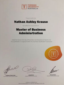 Fake Certificate from Australian National University Template