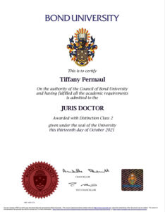 Fake Certificate from Bond University Template