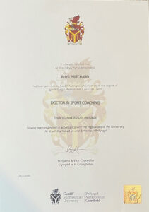 Fake Certificate from Cardiff Metropolitan University Template